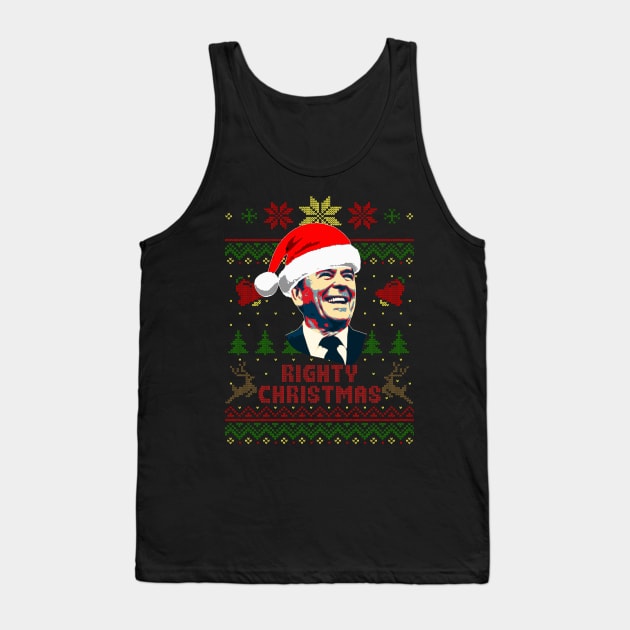 Ronald Reagan Righty Christmas Tank Top by Nerd_art